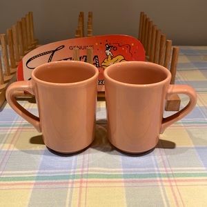 Fiestaware Homer Laughlin China apricot mugs. 2 Denver style mug. Perfect shape